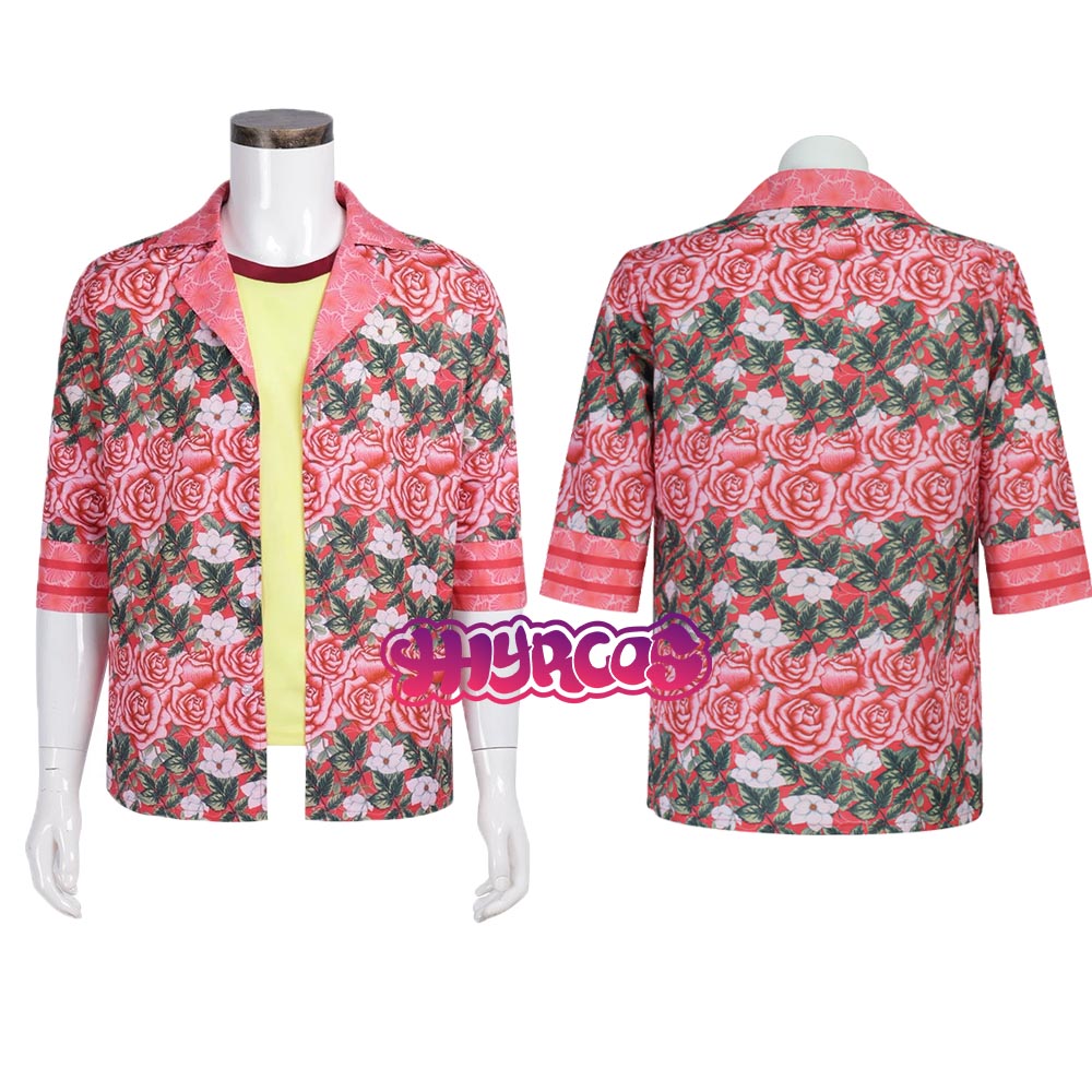 Romper Floral Print - ล้างปากไดซูเกะคอสเพลย์เครื่องแต่งกายล้างปากคอสเพลย์ชุดไดซูเกะเสื้อดอกไม้ฮาโลวีนบทบาทเล่นชุดสำหรับผู้ชายผู้ใหญ่
