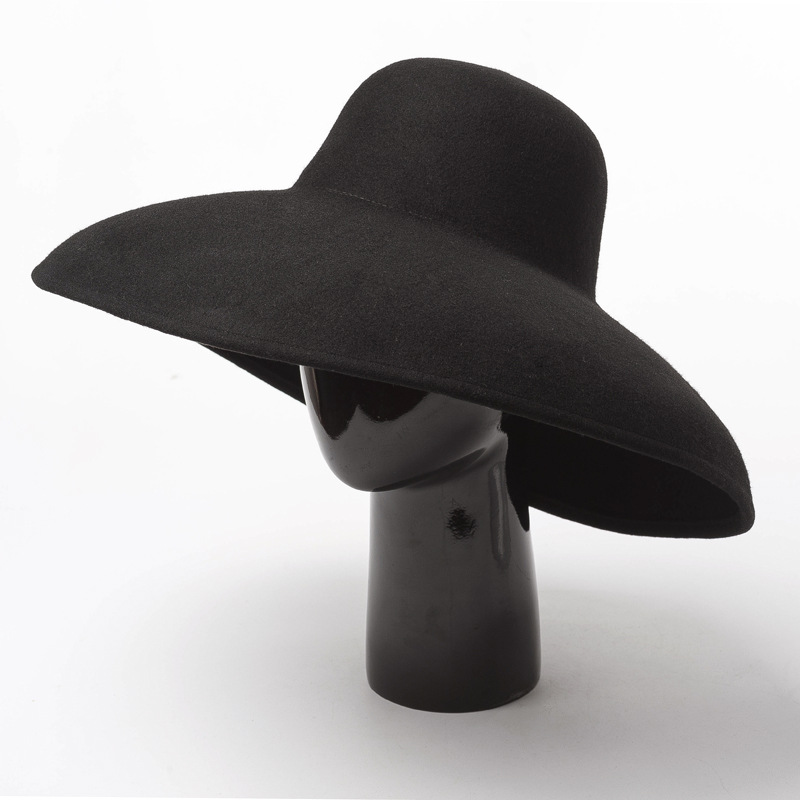 คลาสสิกขนาดใหญ่ผ้าขนสัตว์กว้าง - Hat Floppy Wide บทวิจารณ์และราคา