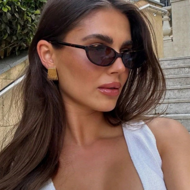 แว่นกันแดดทรงรีสไตล์เรโทร แฟชั - Sunglasses Cat Eye บทวิจารณ์และราคา