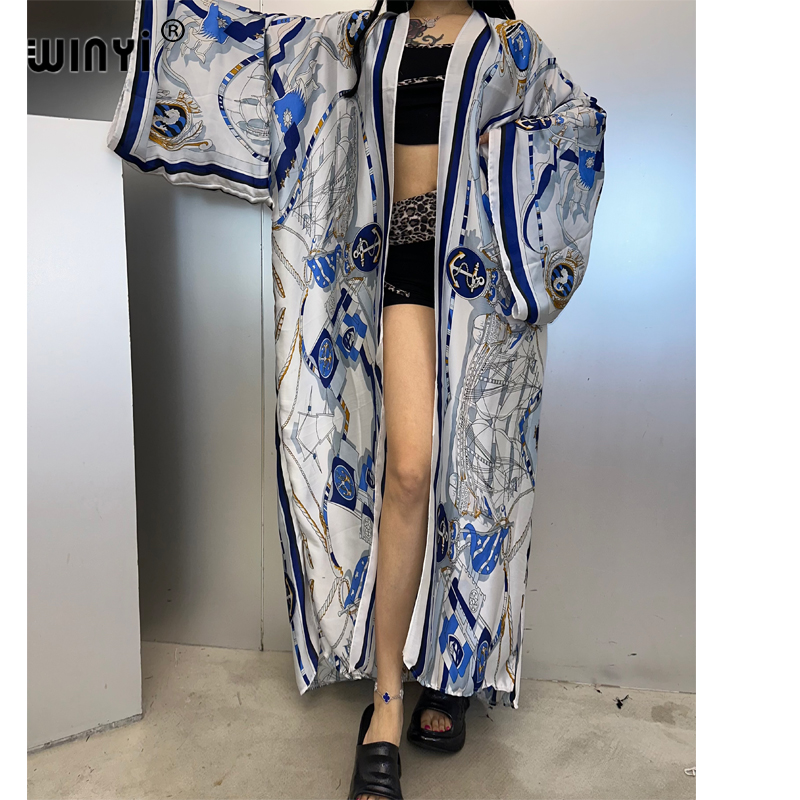 WINYI กิโมโนฤดูร้อน kaftan bea - Cover Up Kaftan บทวิจารณ์และราคา