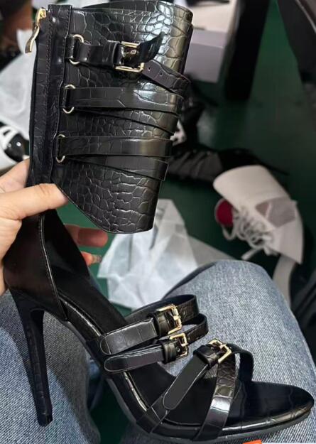 รองเท้าส้นสูงแบบเปิดนิ้วเท้าหน - Sandal Strappy Heeled บทวิจารณ์และราคา
