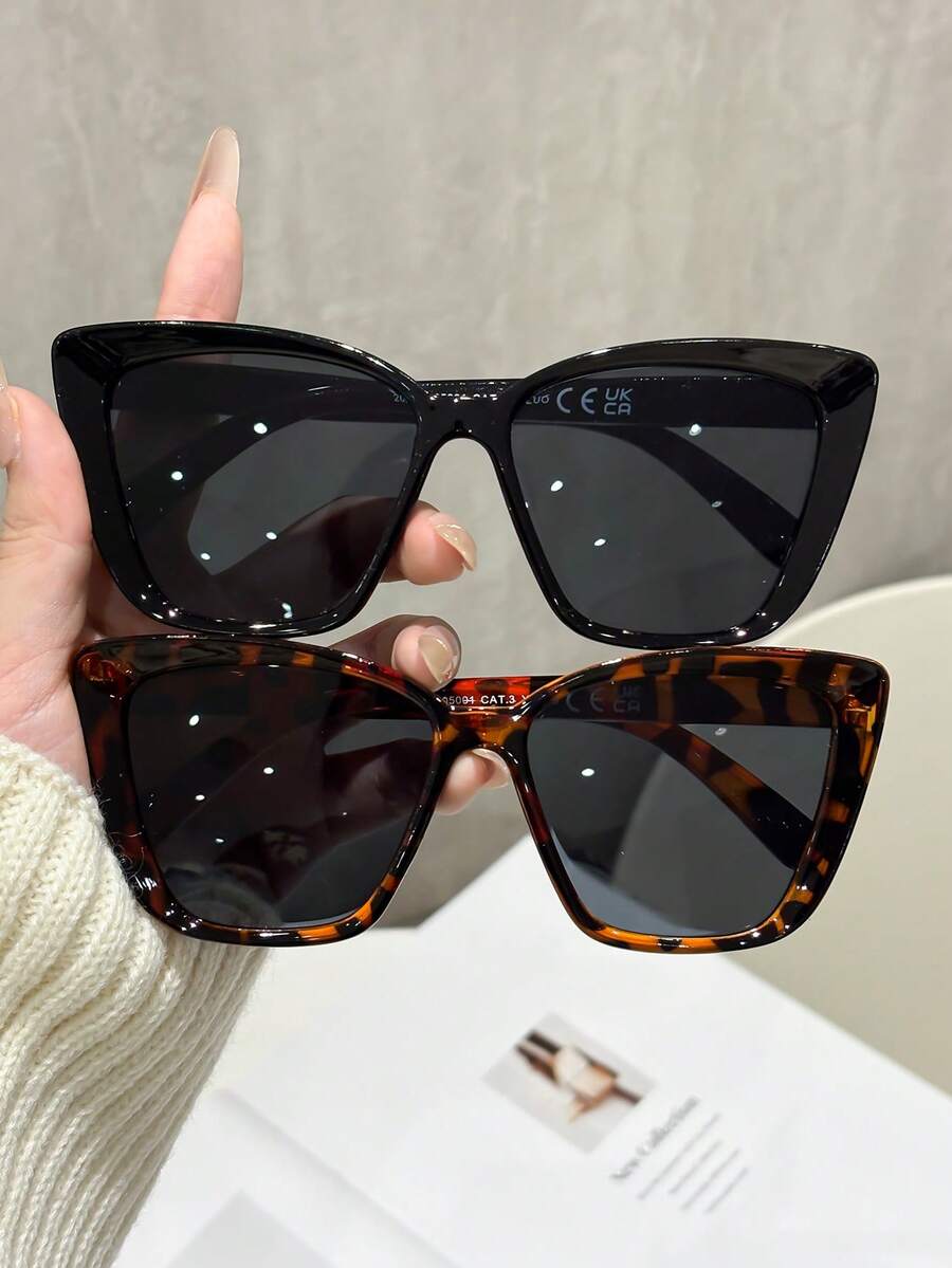 แว่นตาแฟชั่นทรงแคทอายพลาสติก 1 - Sunglasses Cat Eye บทวิจารณ์และราคา