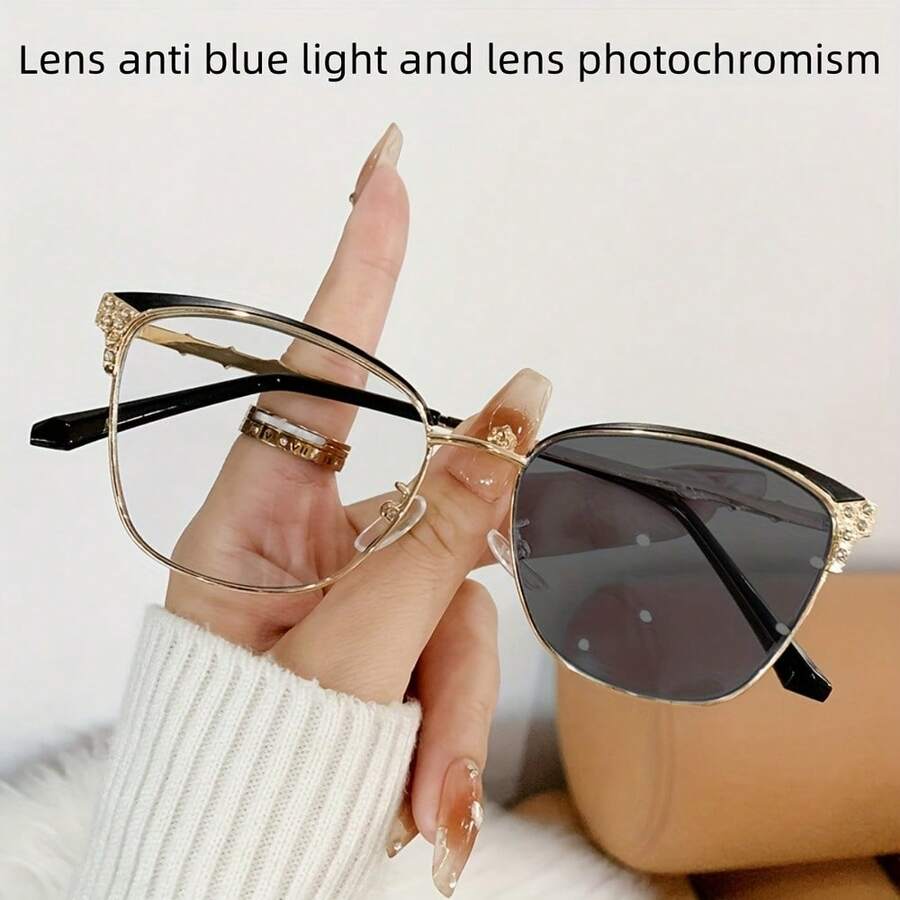 แว่นตาทรงแคทอายประดับเพชรสำหรั - Sunglasses Cat Eye บทวิจารณ์และราคา