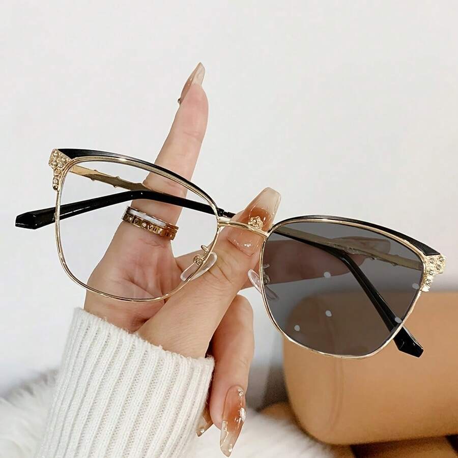 แว่นตาทรงแคทอายประดับเพชรสำหรั - Sunglasses Cat Eye บทวิจารณ์และราคา