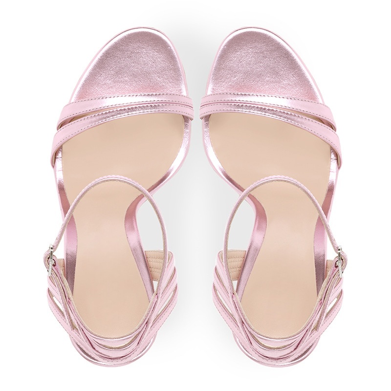 รองเท้าส้นสูงแบบสายรัดเปิดนิ้ว - Sandal Strappy Heeled บทวิจารณ์และราคา