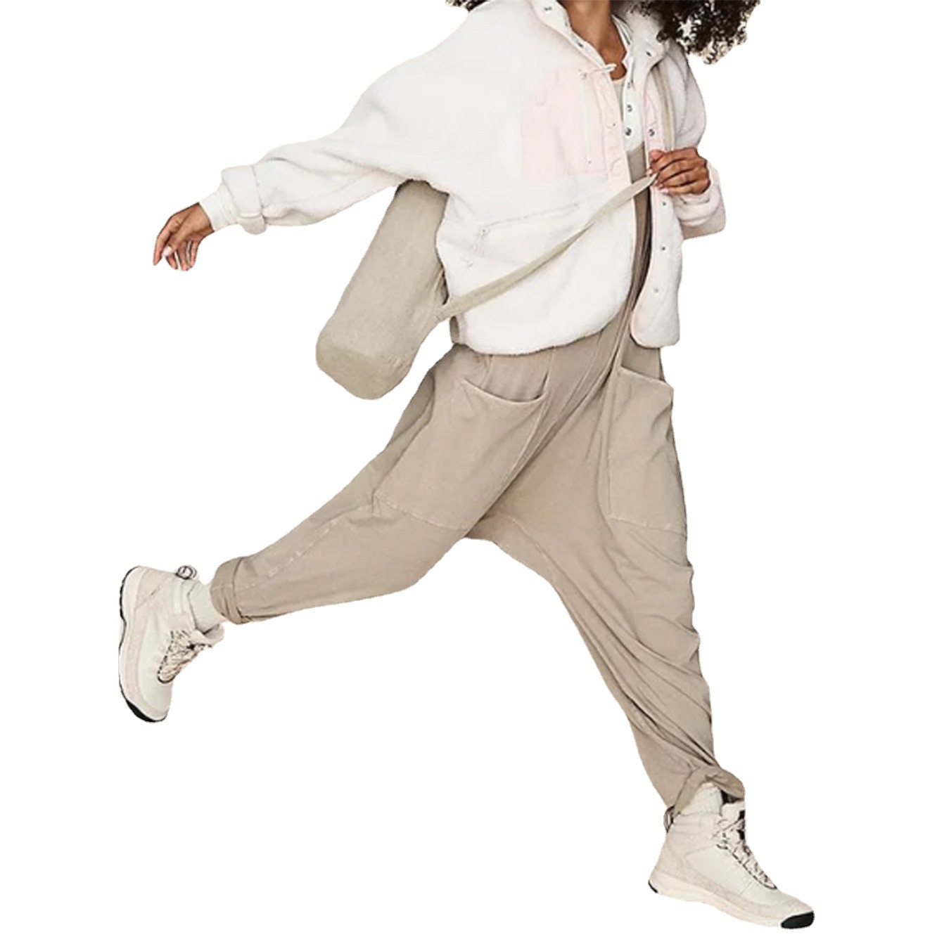 จั๊มสูทลำลองสำหรับฤดูร้อน จั๊ม - Jumpsuit Linen Relaxed บทวิจารณ์และราคา