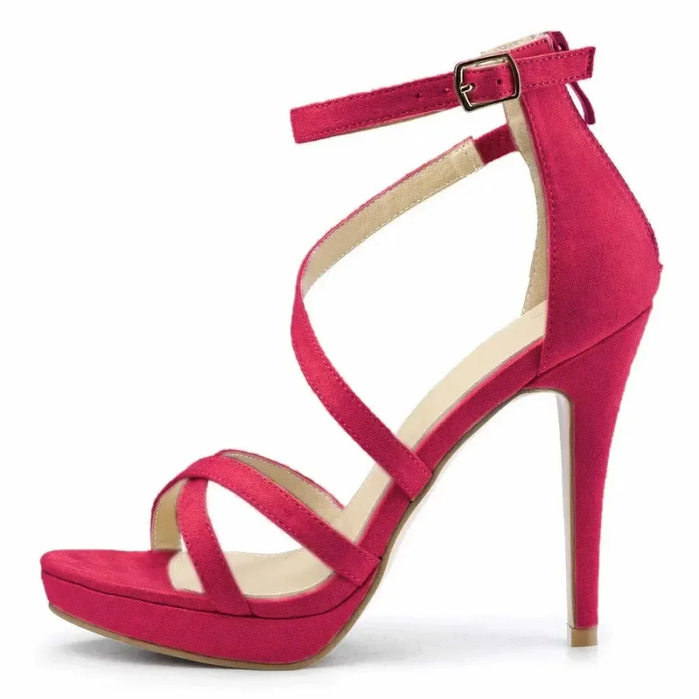 รองเท้าส้นสูงผู้หญิงแบบเปิดนิ้ - Sandal Strappy Heeled บทวิจารณ์และราคา