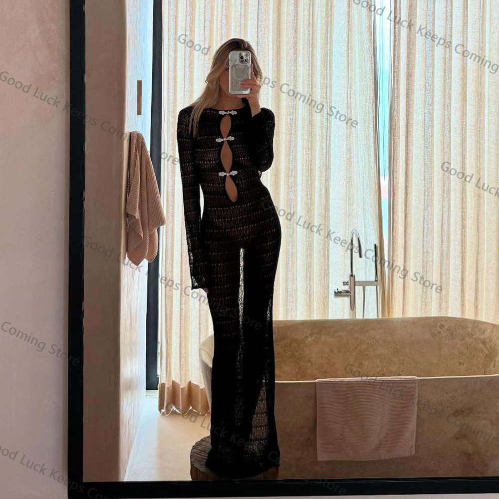 2025 ชุดถักBacklessสําหรับผู้ห - Cover Up Kaftan บทวิจารณ์และราคา